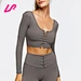 Our lace up crop top is the perfect balance of style and comfort. Made from high-quality materials, it's perfect for any occasion. Shop now and elevate your wardrobe.